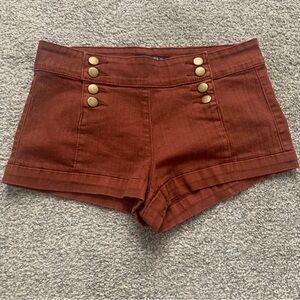 Forever 21 Burnt Red High Waited Sailor Shorts Size 28